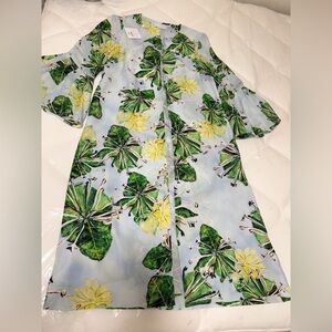 Ala Von Auersperc Elegant Floral Midi Dress in 100%Silk